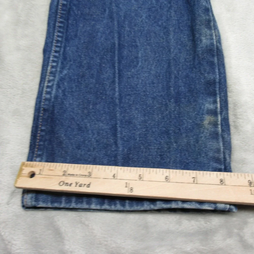 Wrangler FR Jeans Mens 32x37 Dark Wash Denim Flame Resistant Relaxed Fit Bootcut